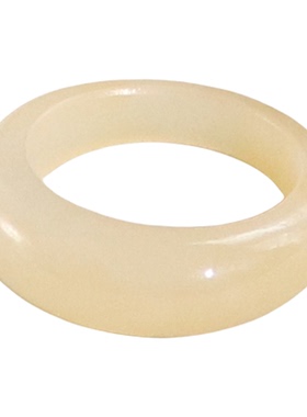 天然和田玉糖玉14号素面戒指