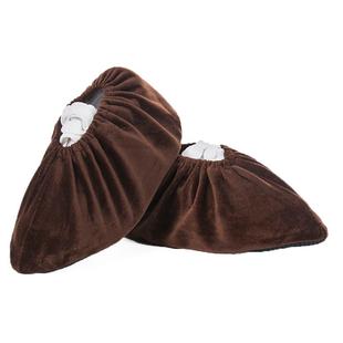 绒布鞋套家用加厚耐磨布料可洗室内可反复使用儿童一次性防滑脚套