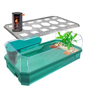 雨淋生态乌龟缸别墅造景带晒台家用客厅巴西鳄龟饲养箱桌面养龟缸