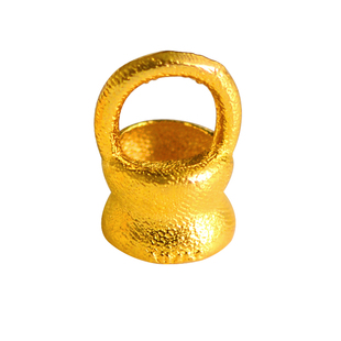 18k金古法金小篮子珠帽扣藏线收尾扣珍珠项链扣连接扣diy配件扣头