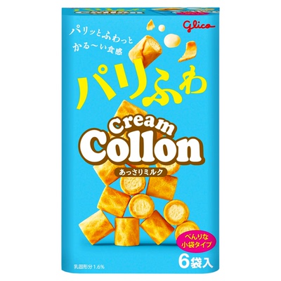 日本进口格力高奶油蛋卷夹心饼干
