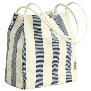 布奏原创设计师帆布包设计感小众春夏包包条纹上班通勤包单肩文艺