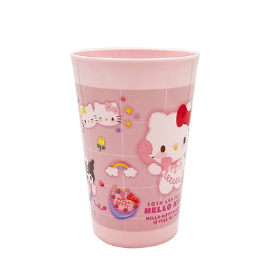 hellokitty50周年漱口杯日本牙刷杯三丽鸥水杯冷饮杯凯蒂猫洗漱杯