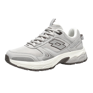 LOTTO乐途运动鞋男复古网面休闲鞋2025秋冬季新款减震黑色跑步鞋