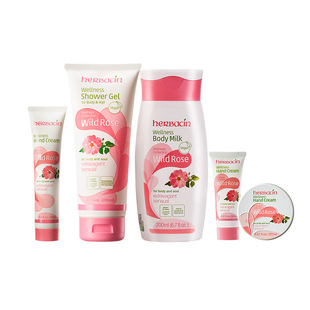 Herbacin好本清小甘菊经典护手霜玫瑰沐浴露身体乳身体护理套装