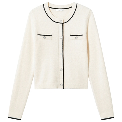 热风2025年秋季新款女士圆领开衫