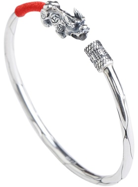 貔貅经文实心红绳原创设计风手镯