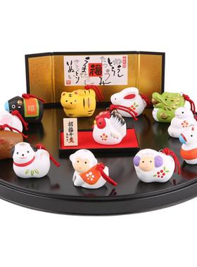 药师窑生肖鼠日式进口龙马摆件