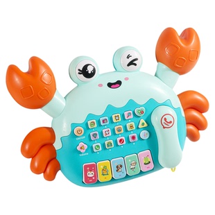 螃蟹故事早教机宝宝0到3岁儿童仿真电话机多功能早教唱歌音乐玩具
