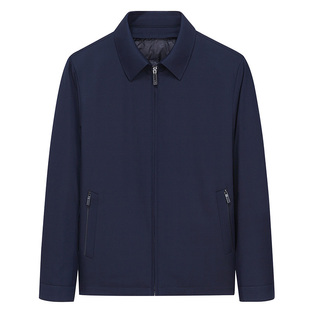 老爷车秋冬季白鹅绒外套中老年男士羽绒服保暖厚款夹克宽松爸爸装