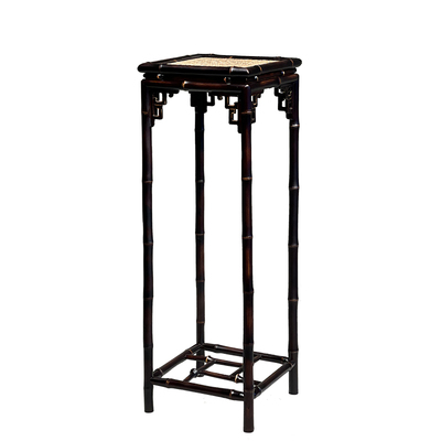 竹老表花架手工圆竹中式仿古花几