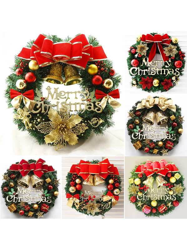 Christmas wreath 30CM front door wreath圣诞花环装饰门挂