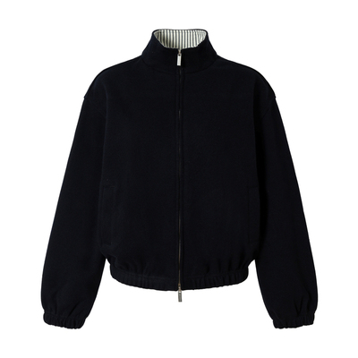 RPB BRAND老钱风复古立领短外套女宽松飞行员夹克酷感休闲风上衣