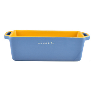 双耳烤盘家用长方形菜盘陶瓷盘子烤箱专用芝士碗焗饭盘微波炉新品