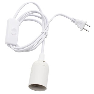 E27线上开关电线插头螺口带电线开关LED灯泡悬吊式灯座插头吊装线