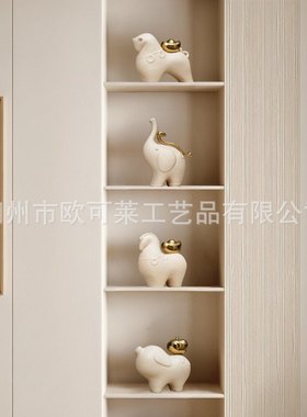 轻奢高档吉象如意装饰品装饰摆件客厅桌面工艺电视柜玄关酒柜摆件