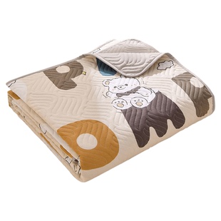 卡通纯棉全棉床盖床单夹棉绗缝防滑防皱床盖四季通用踏踏米床单