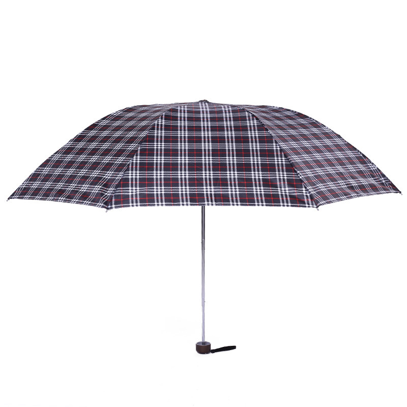 折叠伞格子伞天堂伞三折伞男雨伞