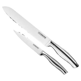 沃生金锐水果刀两件套不锈钢一体成型宿舍家用带刀套便携套装刀套