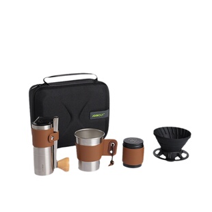 户外露营手冲咖啡solo套装手摇磨豆机滤杯滤纸咖啡杯便携随行包