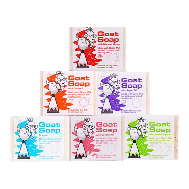 Goat soap 山羊奶皂100g手工皂洗脸皂沐浴皂肥皂洗澡卸妆洗手香皂