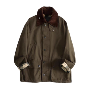 【蔡文静同款】巴恩风美式猎装夹克英伦复古宽松工装棉衣外套女