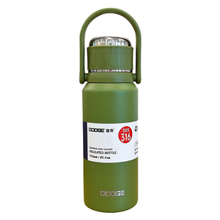 道奇吸管保温杯大容量男款大号水杯316不锈钢杯子学生水壶带茶隔