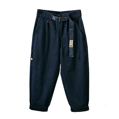 松紧腰带设计感宽松工装休闲裤男