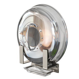 德力西大锅盖架免打孔壁挂式厨房橱柜置物架墙上收纳大尺寸放置器