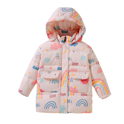 abckaia中长款加厚女保暖羽绒服