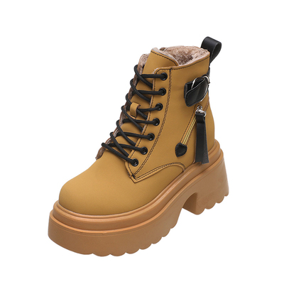 靴子马丁靴女秋冬加绒鞋子