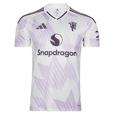 天朗足球 阿迪达斯25/26赛季曼联客场短袖球迷版球衣足球服JI7423