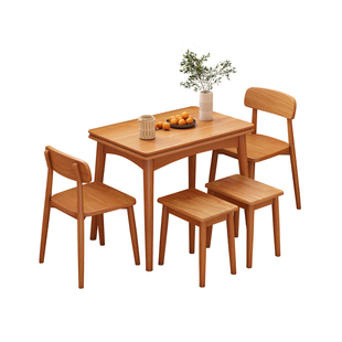 折叠餐桌家用小户型吃饭桌子长方形餐桌椅北欧饭桌实木伸缩小餐桌