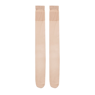 超薄过膝袜3双装红辣椒丝袜长筒九分半截袜长统袜防卷落夏黑5615