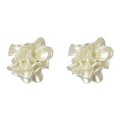 GMI无耳洞白色花朵蚊香盘耳夹