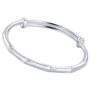 s925纯银竹节手镯轻奢小众精致2025年新款镯子实心手环送女友生日