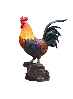 北将全铜金鸡摆件招财中式玄关