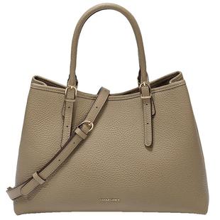 百丽包包女25新款牛皮大容量单肩斜挎手提托特红色新娘婚包X7238