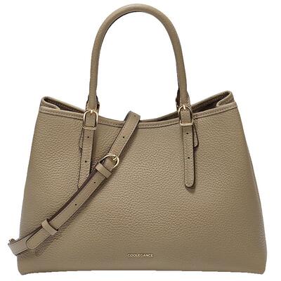 百丽牛皮大容量手提托特包