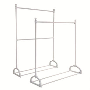 女装服装店展示架落地童装店货架铁艺陈列架jk制服格裙双层挂衣架