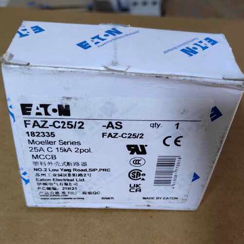 议价伊顿穆勒FAZ-C25/2高分断微型断路器UL认证CSA认证齐全