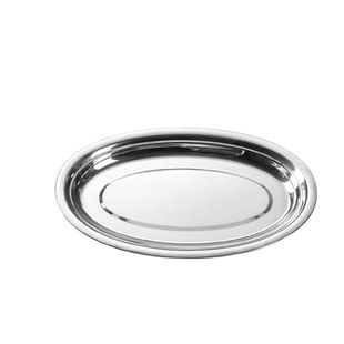 不锈钢鱼盘烧烤盘蒸鱼盘菜盘肠粉盘加深鱼形盘深盘汤盘食品级旦形