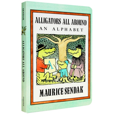Alligators All Around Board Book 英文原版进口绘本 小鳄鱼学字母 廖彩杏书单 拼读纸板书 英文字母认知 0-6岁英语书籍儿童图书