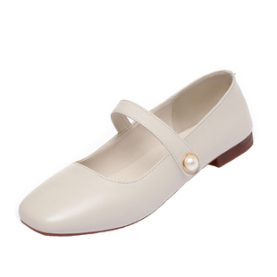 意尔康2026春季新款女单鞋正品真皮女鞋时尚休闲妈妈鞋粗跟牛皮鞋