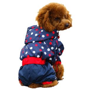 狗狗雨衣中型犬金毛泰迪雨衣 四脚款 防水宠物双层黑色雨衣小型犬