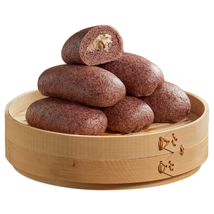 黑米三色藜麦山药粗粮馒头包点早餐半成品加热即食低脂代餐饱腹