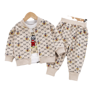 儿童装外套装1周岁2到3岁半4宝宝男童秋装男孩薄款女夏春秋天衣服