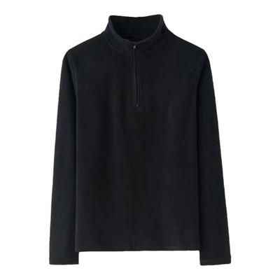 双面德绒半高领半拉链保暖衫