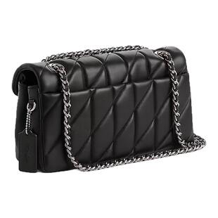 Coach蔻驰女包Tabby26条纹绗缝磁扣闭合翻盖斜挎单肩包中号女款新