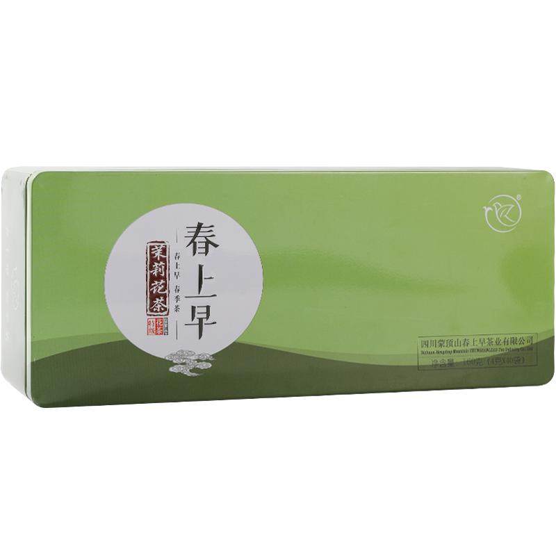 茉莉花茶2025新茶叶浓香型特级四川飘雪绿茶礼盒装官方旗舰店正品